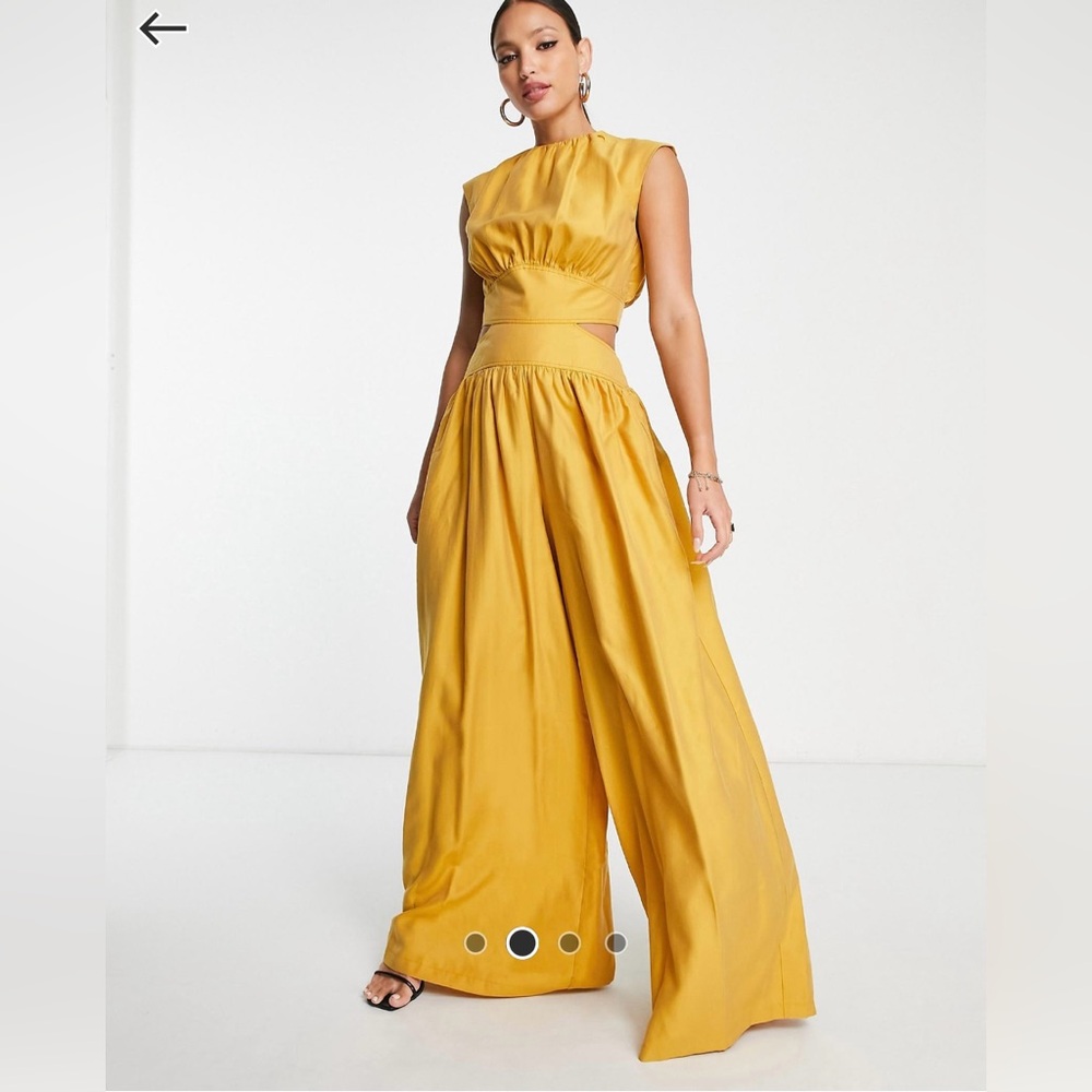 ASOS Mustard Wide Leg Jumpsuit